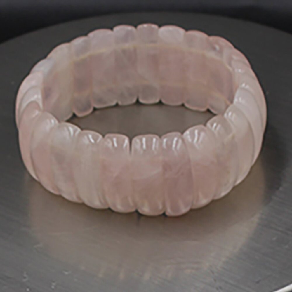 TRANSLUCENT PINK JADE BRACELET